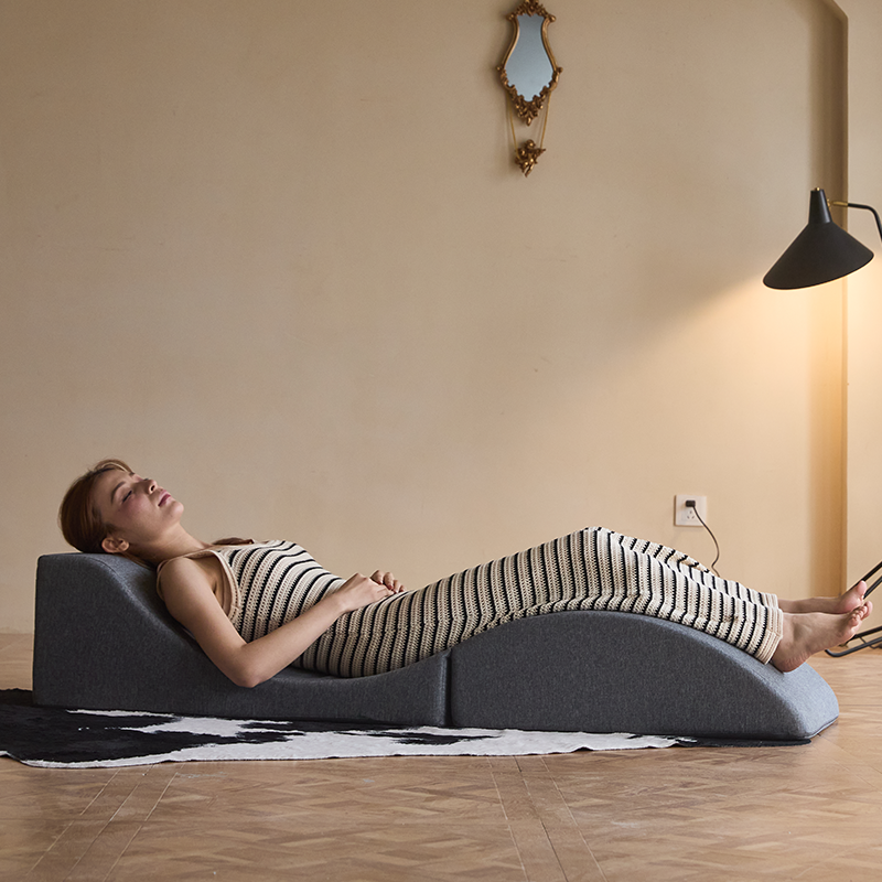 S-Shaped Traditional All-Foam Single Leisure Sofa