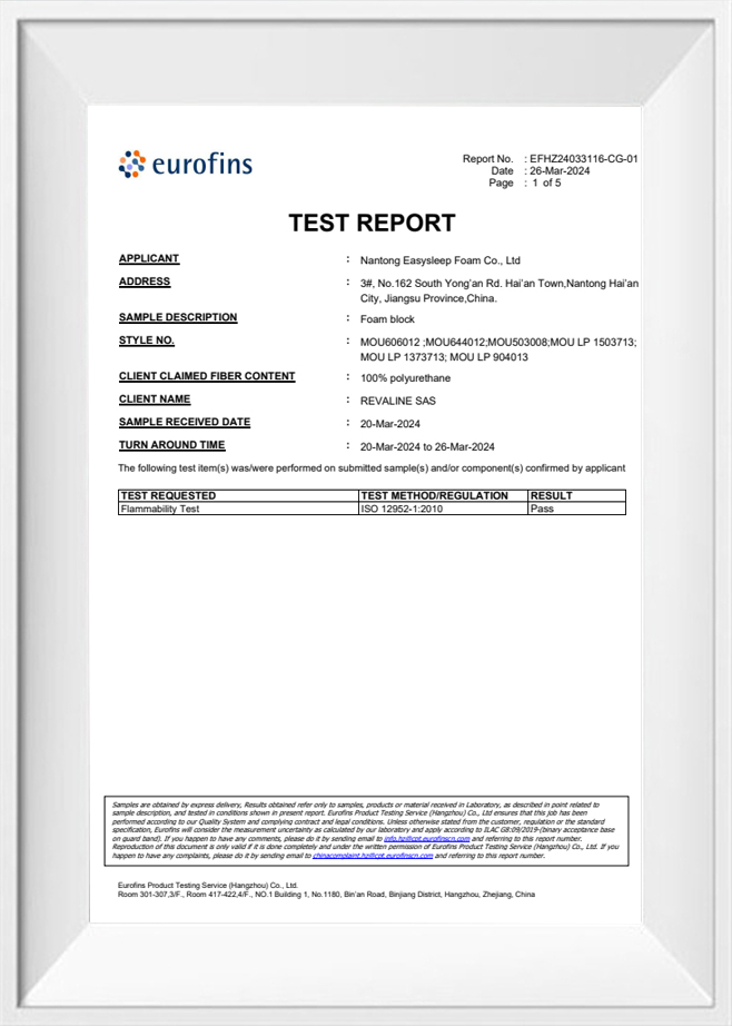 EU Fire Resistance Testing Report