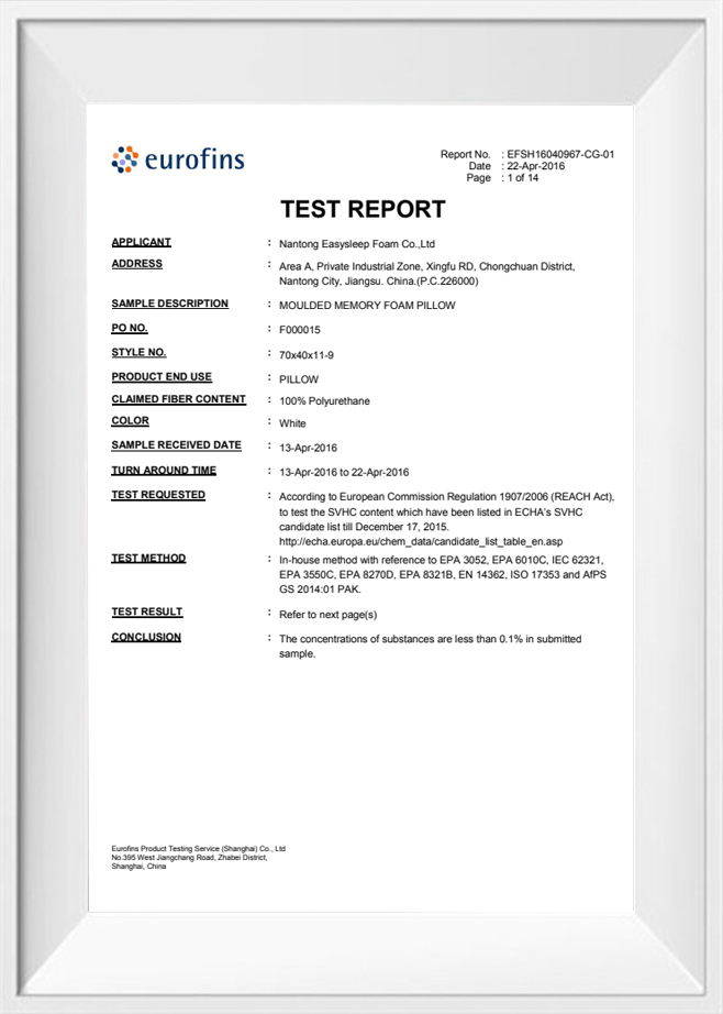 EU REACH (1) testing